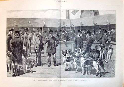 Original old antique print - old,