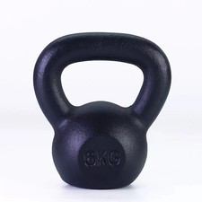 6kg Kettlebell Weight Black Cast Iron Gym Fitness Workout Kettlebells Box/D
