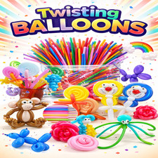 100 X Long Plain Balloons