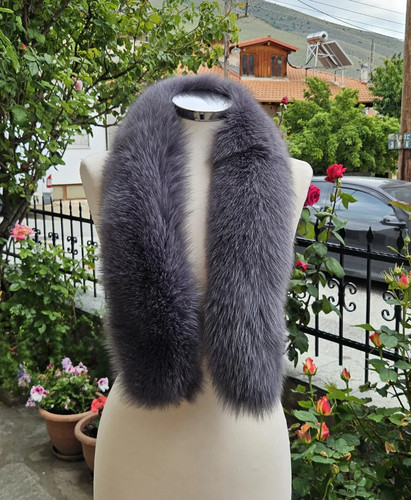Real fur fox scarf - real,