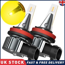 2pcs H11 H8 LED Bulbs Golden