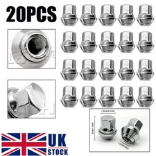 20x Alloy Wheel Nuts Silver