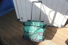 Cool Bag on Wheels Extra Large with Handle Leakproof Green With Pockets.