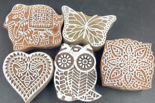 Indian wooden print blocks - , set