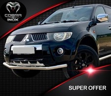 Fits MITSUBISHI L200 Bull Bar Nudge Bar Push Low Bar 2007-2014 Chrome Dual City