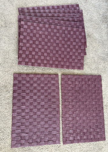 Set purple woven plastic - set,