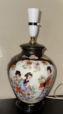Chinese Porcelain Table Lamp - Geisha Girls - 14.5in