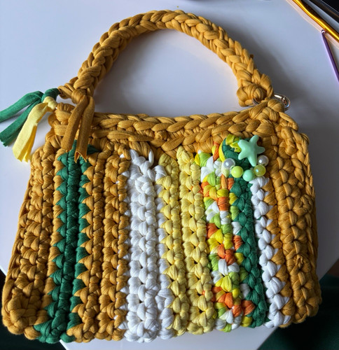 Handmade crochet fabric top - fabric,