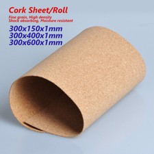 Cork Sheet Roll High Density Landscape Mats Model Railway 300mm Width 1mm Thick