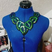 Black AB sequin embroidered