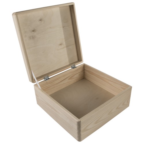 Square wooden box - wooden, /