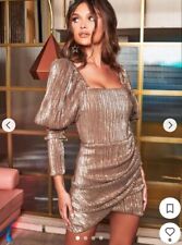 Lavish Alice size 6 gold sequin sparkle dress cost £140