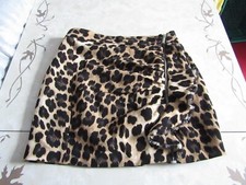 Women's Zara Basic Leopard Animal Print Mini Skirt UK Size 8