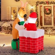 Liftable LED Inflatable Santa