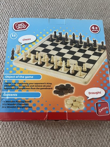 Chad valley wooden chess - chad, chess/