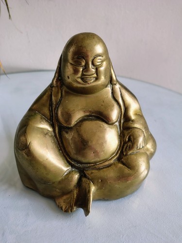 Brass sitting buddha - buddha, heavy