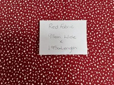 FABRIC - RED WITH CREAM