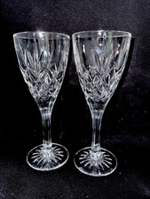 Used Set of Two Royal Doulton “Canterbury” 24% Lead Crystal 19.5cm Wine Glasses