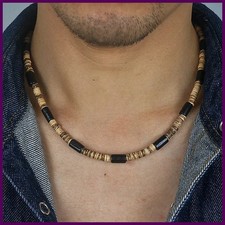 Wooden coconut shell necklace