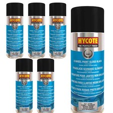 Hycote Gloss Black Fast Drying Aerosol Spray Paint 400ml *6