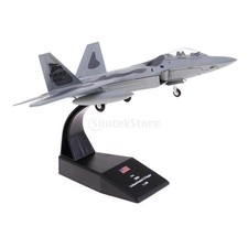 1/100 Scale F-22 Fighter Aircraft Diecast Model w/ Metal Stand Kids Gift
