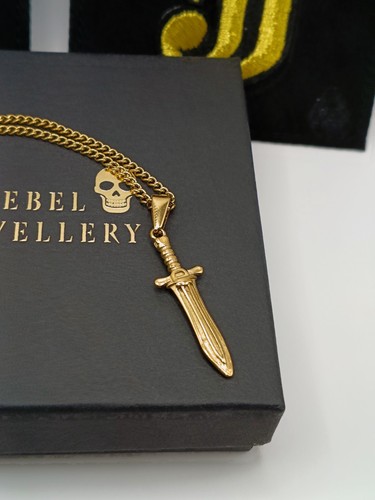 18k gold dagger knife - gold,