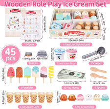 Wooden ice cream - wooden, cart
