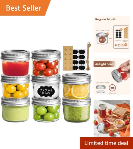 120ml mini mason jars with - 120ml,