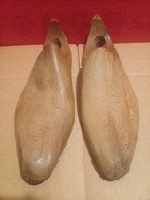 Pair Of Large Vintage Antique Wooden Shoe Lasts, stretchers Very Tactile