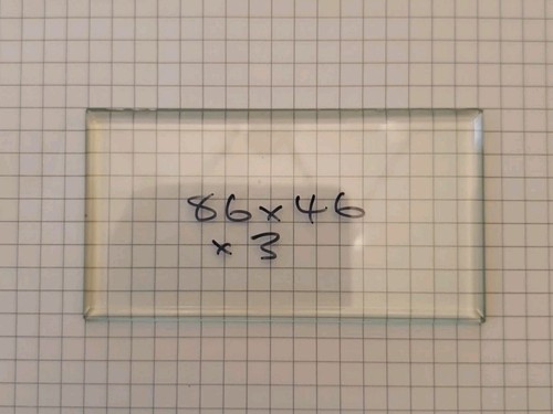 Bevelled carriage clock glass - bevelled,