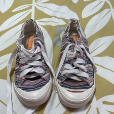 Rocket Dog Trainers Size UK 3 Multicolour Striped Lace Up Canvas Shoes ?