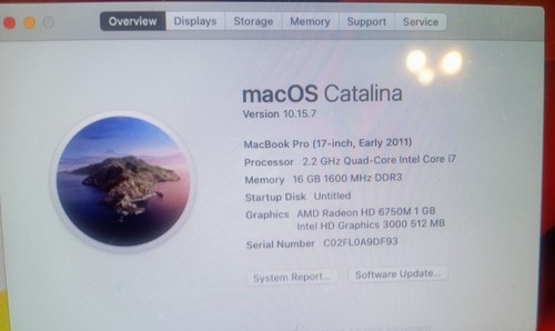 Apple macbook pro 17in 2011 - 17in,