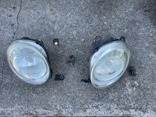 Fiat 500 Lounge Pair 2x Of Headlights Snapped Brackets Original Fiat Headlights