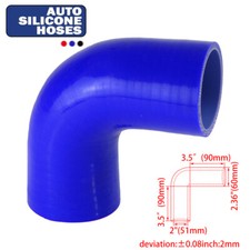 90 Degree 3-Ply Performance Elbow Coupler Silicone Hose For Auto ID 2" 51mm Blue