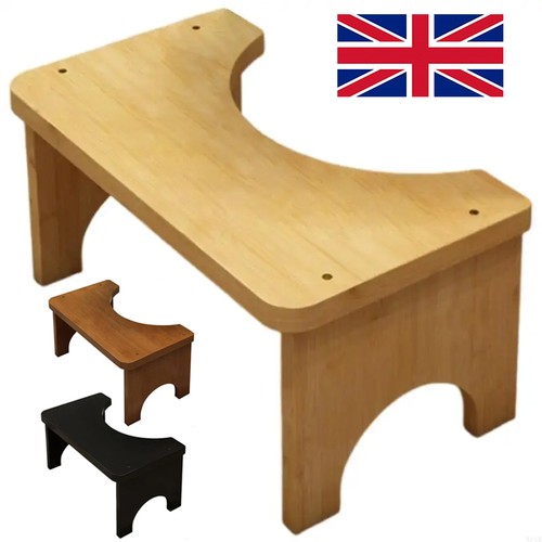 Bamboo toilet squat stool wide - bamboo,