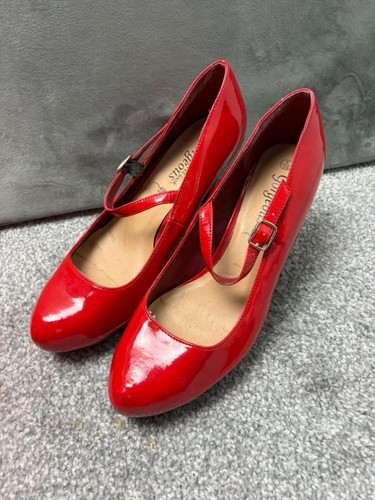 New look red patent mary - look,
