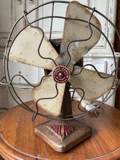 French Calrus Antique 1930s Small Electric Table Fan Paris 80cm Used