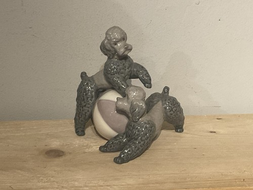 Lladro playful poodles figure - lladro,