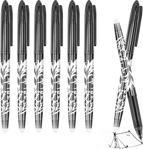 Pcs erasable pens - 8, black