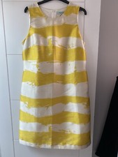 Dickins & Jones Striped Yellow And White Dress Size 12 UK Brand New