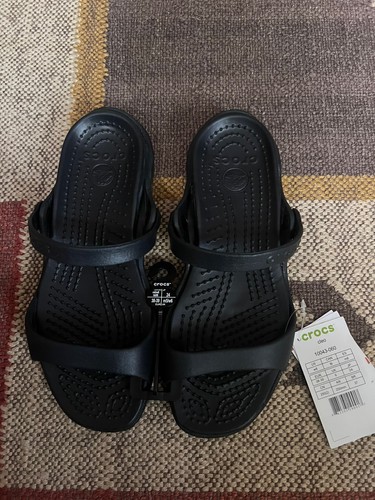 Nwt crocs cleo black - crocs,