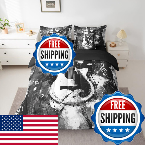 Feelyou guitar comforter set - guitar,