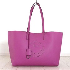 Anya Hindmarch Ebury Shopper Wink Tote Leather Pink Used Authentic