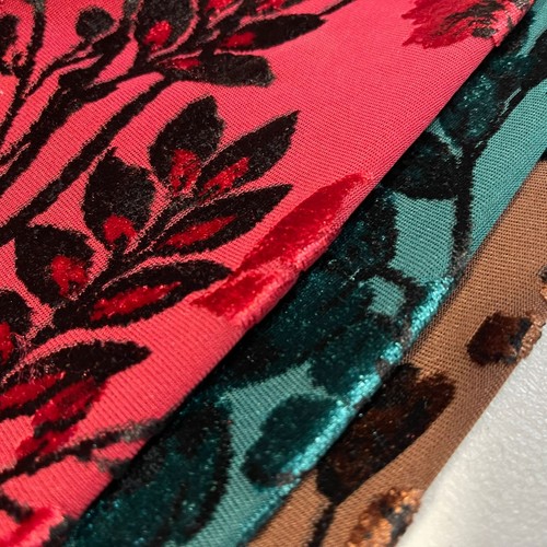 Velvet velour devore fabric - velvet,