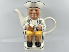 Tony Wood Vintage White Toby Teapot 7”