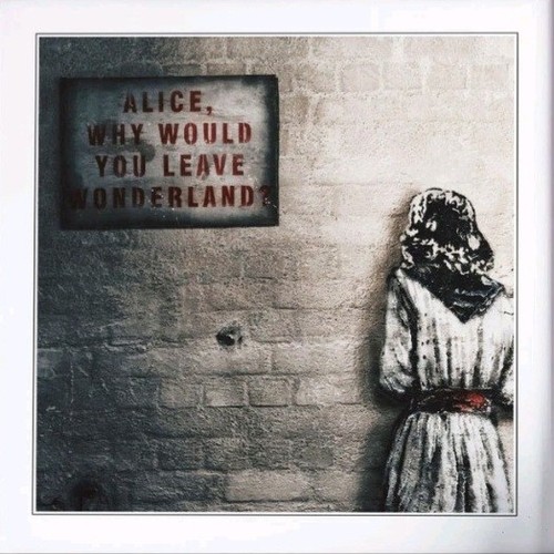 Banksy alice wonderland - banksy,