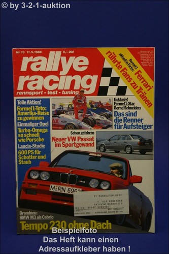 Rally racing bmw - 10/88,