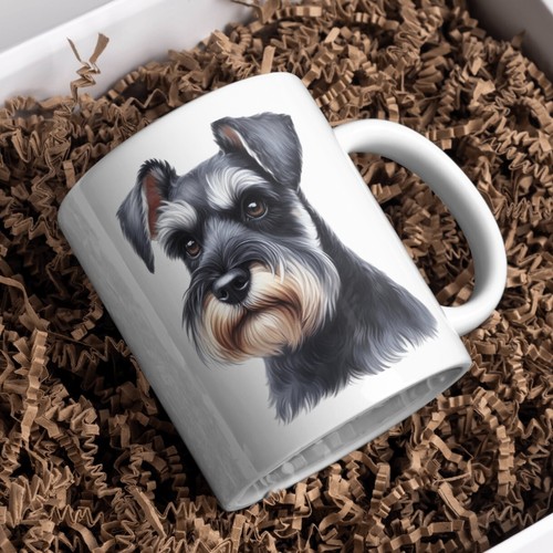 Schnauzer dog 11oz - 11oz, white