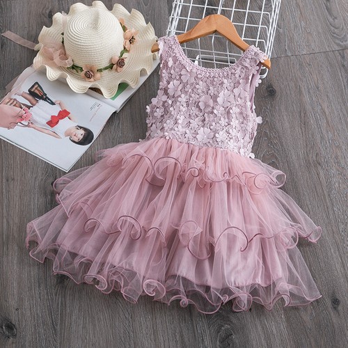Dusky pink flower girl - pink,