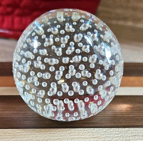 Vtg crystal ball - vtg, glass